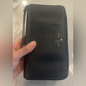 Kate Spade Black Zip-Around Wallet